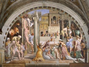 Incendie du Borgo - Raffaello Sanzio Raphael